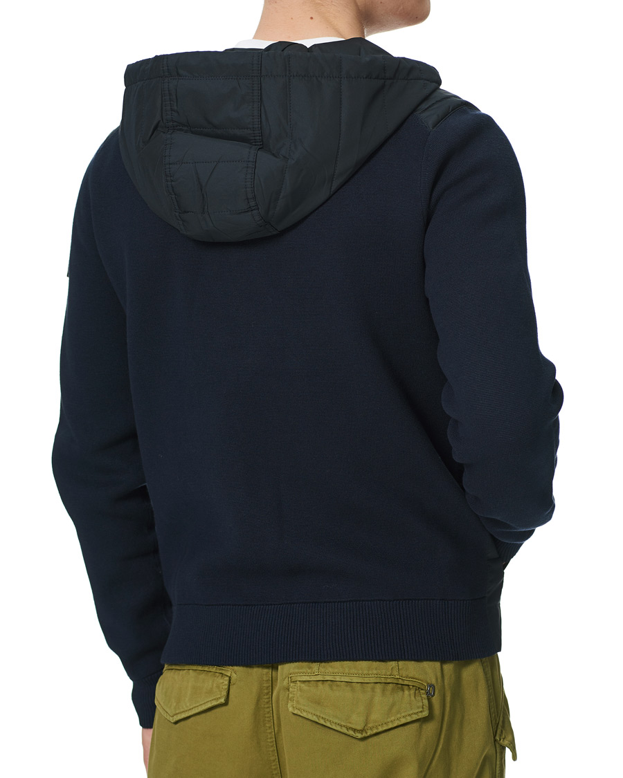 Herre | Gensere | Belstaff | Omar Zip Through Hybrid Hood Dark Ink