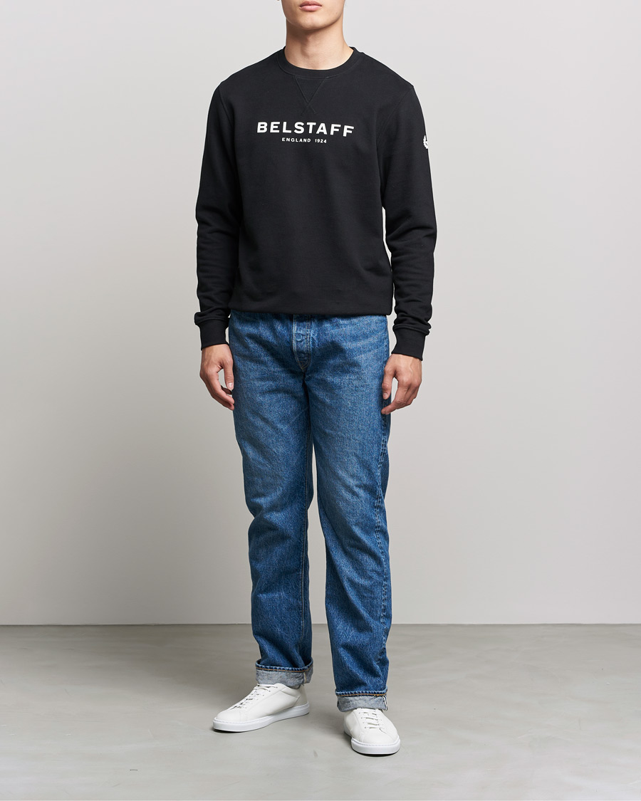Herre | Gensere | Belstaff | 1924 Crew Neck Logo Sweat Black