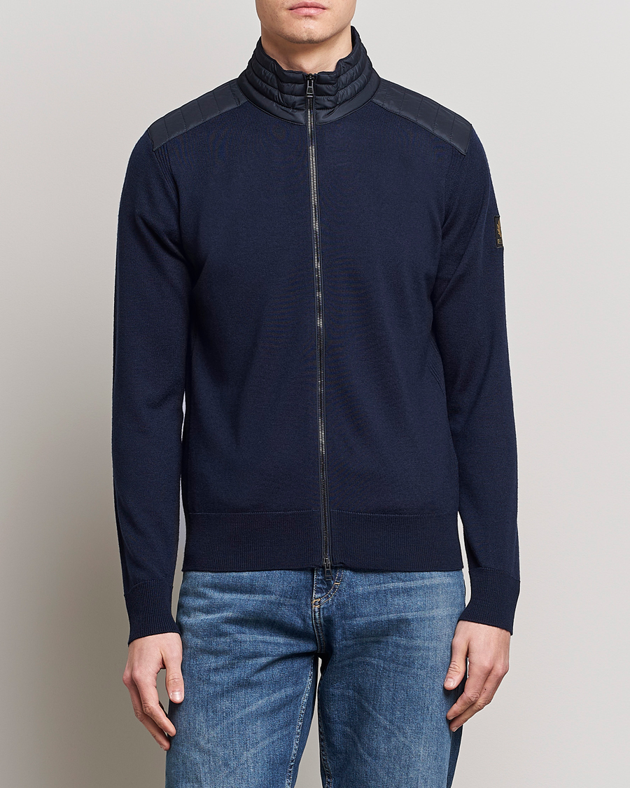 Herre |  | Belstaff | Kelby Zip Cardigan Navy