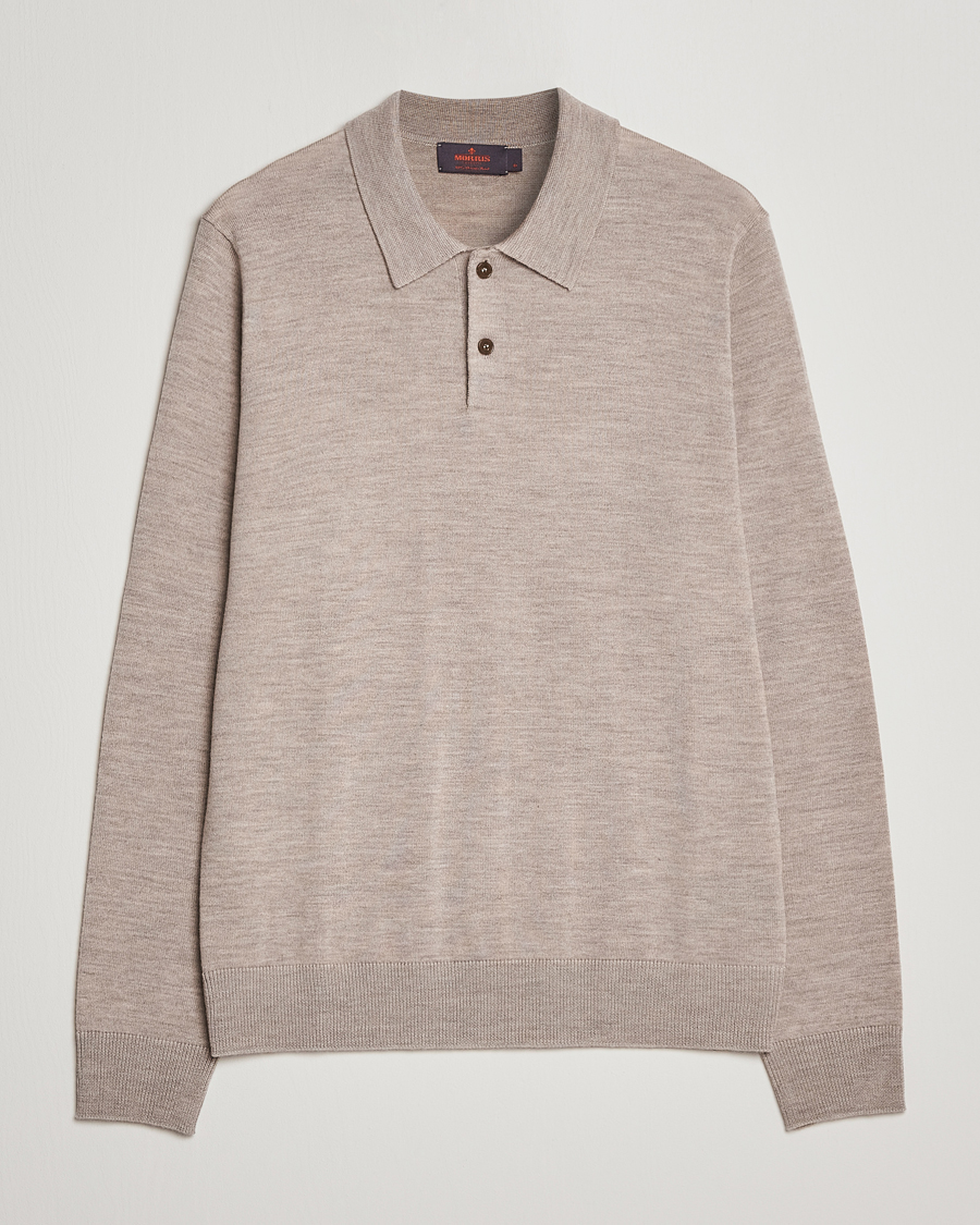Herre | Gensere | Morris | Merino Polo Knit Khaki