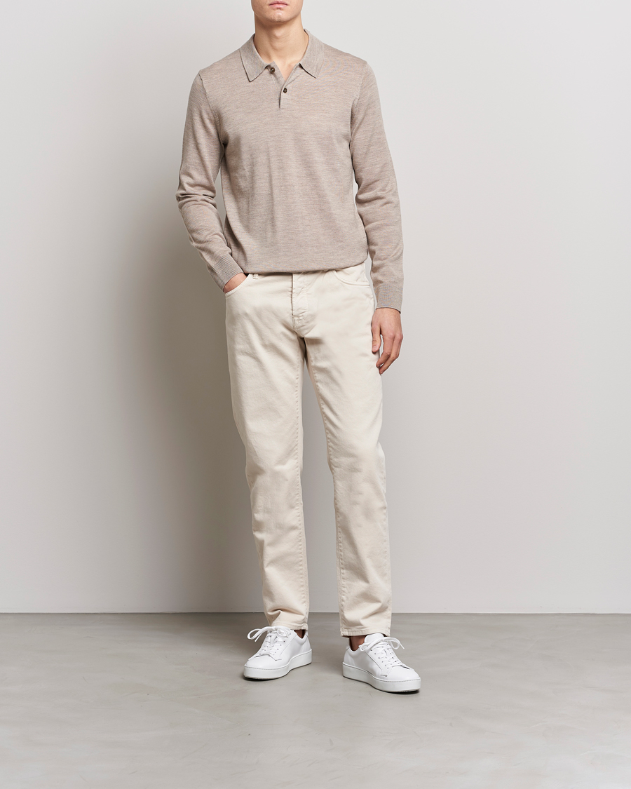 Herre | Gensere | Morris | Merino Polo Knit Khaki