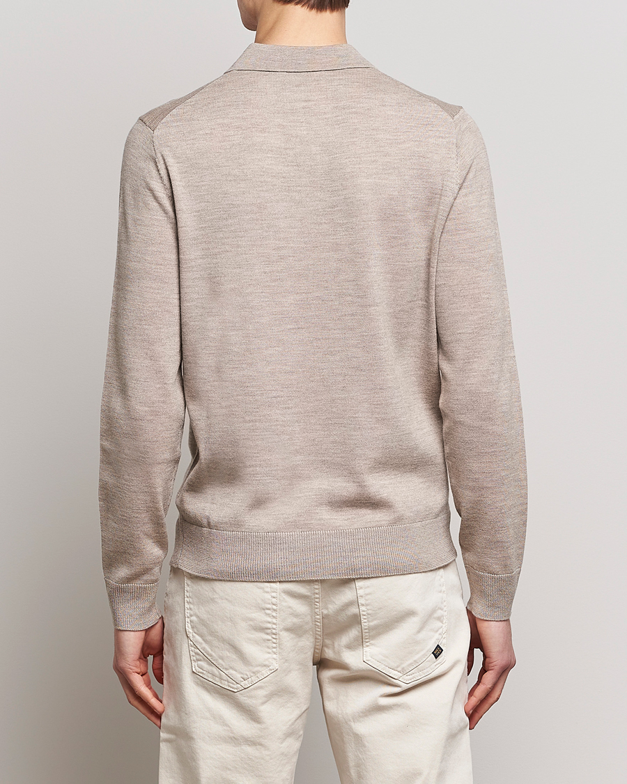 Herre | Gensere | Morris | Merino Polo Knit Khaki