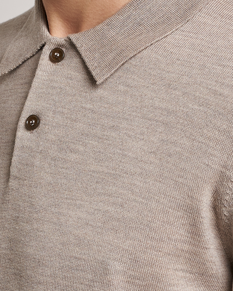 Herre | Gensere | Morris | Merino Polo Knit Khaki