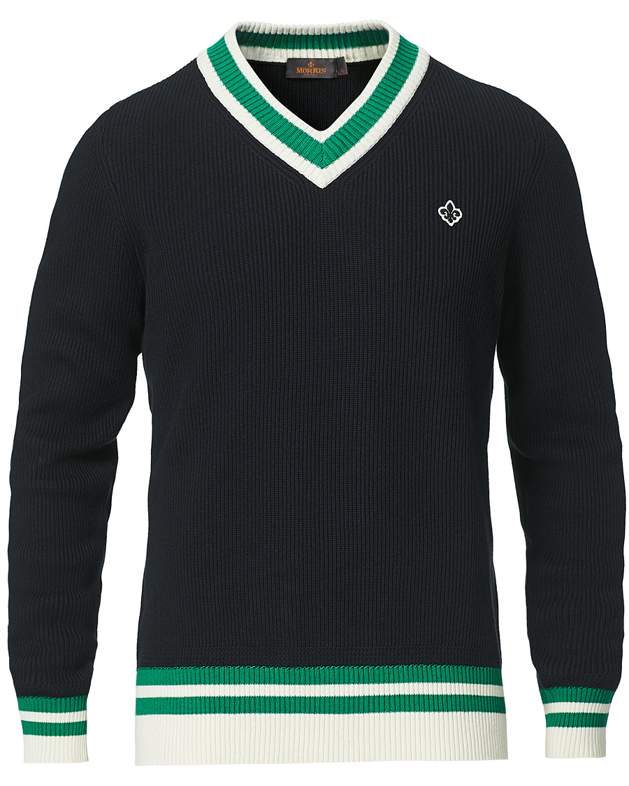 Herre | Gensere | Morris | Willoughby V-Neck Cricket Sweater Navy