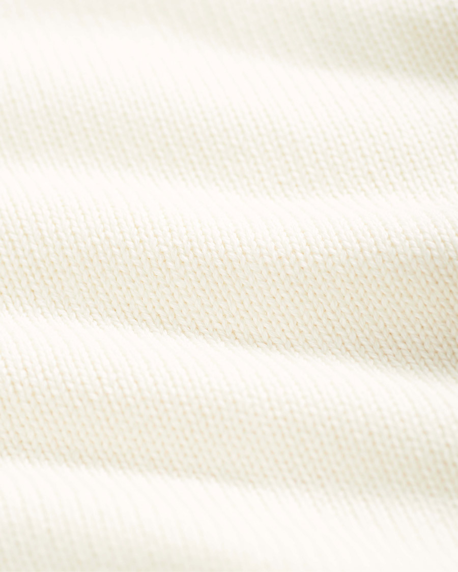 Herre | Gensere | Morris | Norton Logo Knitted Half-Zip Off White