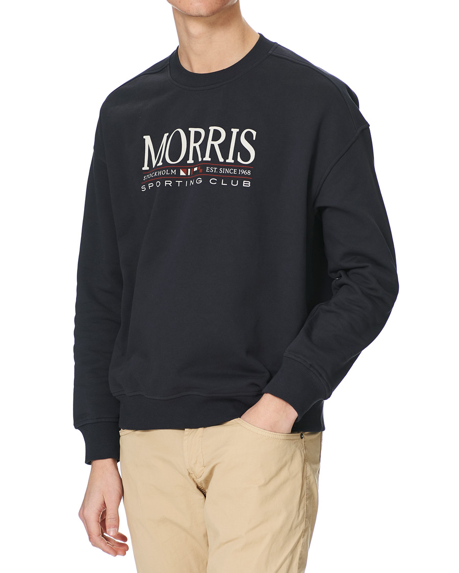 Herre | Gensere | Morris | Buxton Logo Sweatshirt Navy