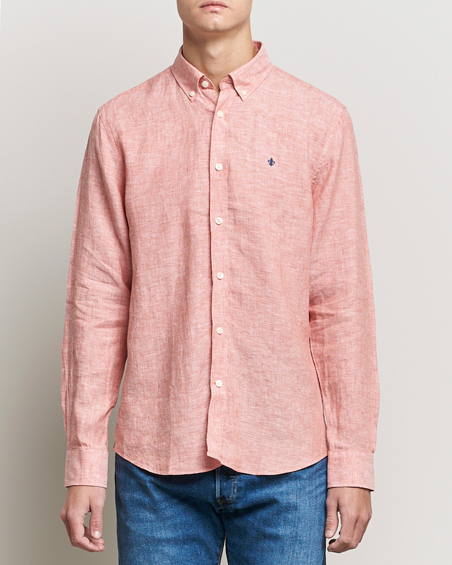 Herre | Skjorter | Morris | Douglas Linen Shirt Orange