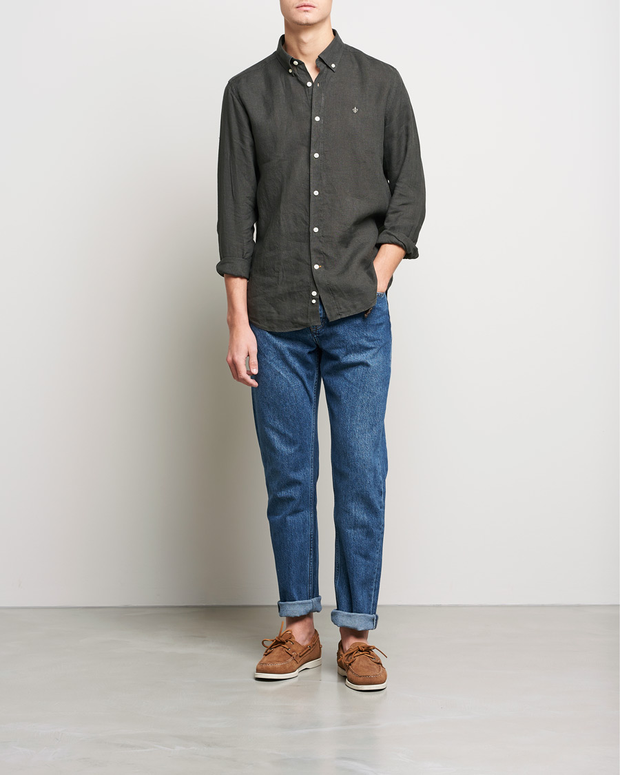 Herre | Skjorter | Morris | Douglas Linen Shirt Moss Green