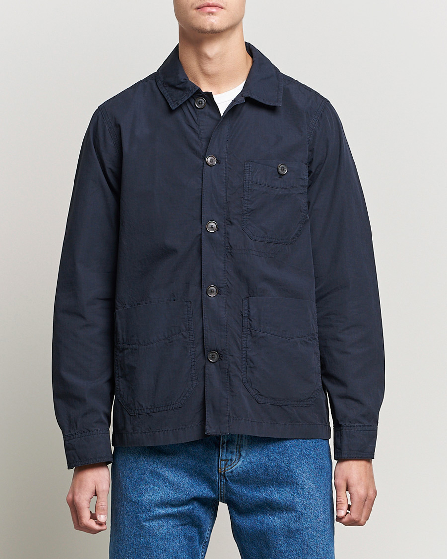 Herre | Skjorter | Morris | Morley Ripstop Shirt Jacket Old Blue