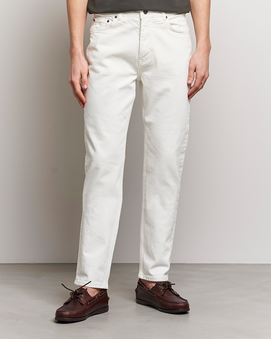 Herre | Hvite jeans | Morris | Jermyn Cotton Jeans Off White