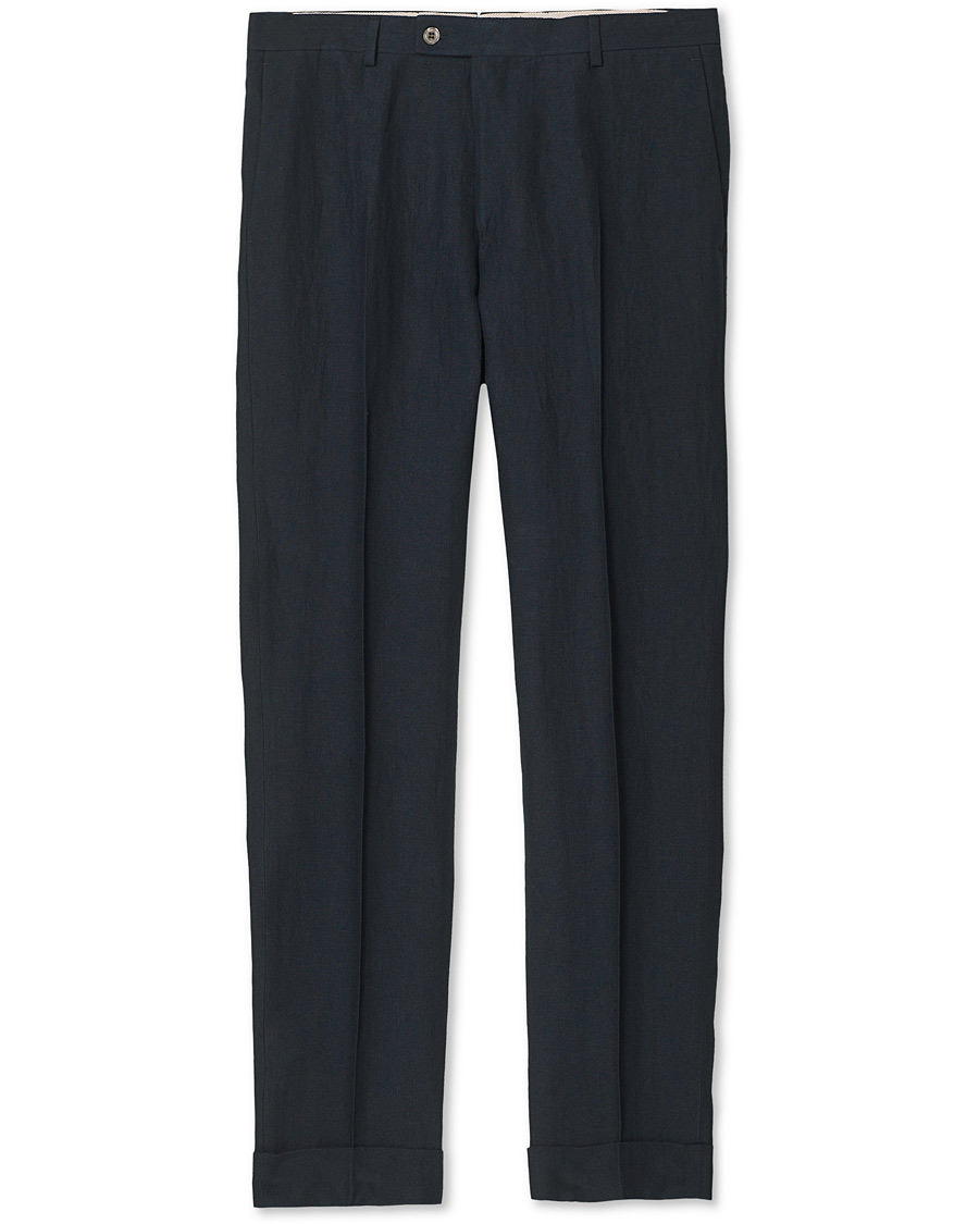 Herre | Bukser | Morris Heritage | Jack Linen Suit Trousers Navy