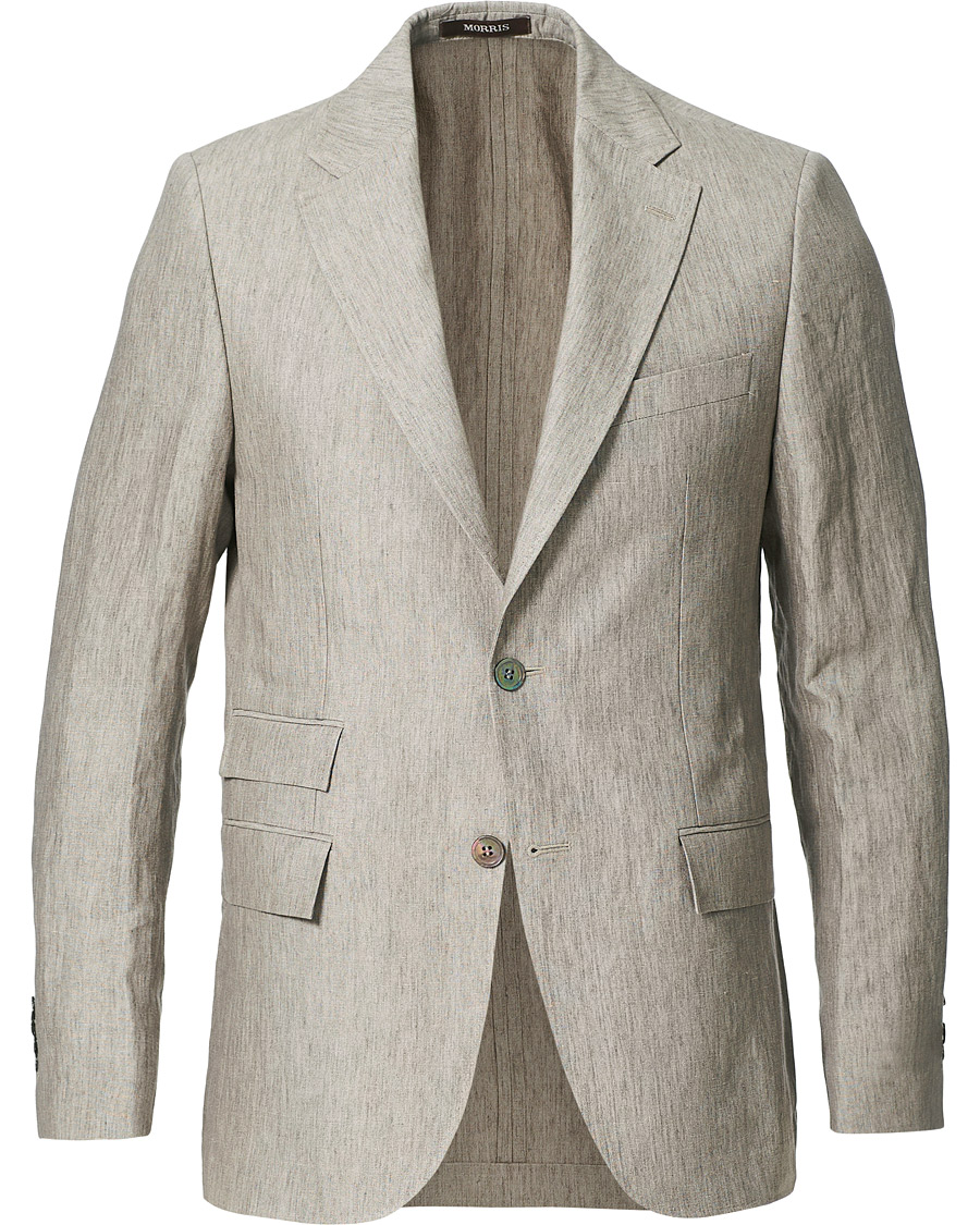 Herre | Linblazer | Morris Heritage | Keith Linen Suit Blazer Khaki