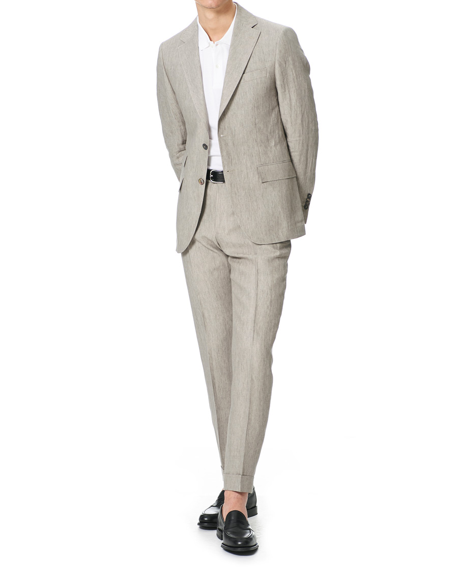 Herre |  | Morris Heritage | Keith Linen Suit Blazer Khaki