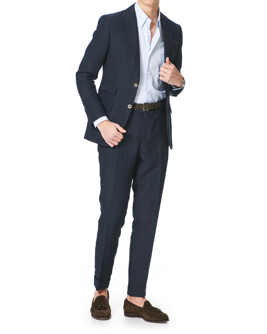 Herre | Dressjakker | Morris Heritage | Keith Linen Suit Blazer Navy