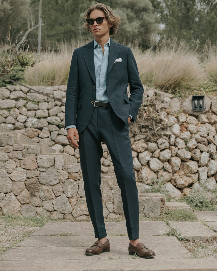 Herre | Dressjakker | Morris Heritage | Keith Linen Suit Blazer Navy