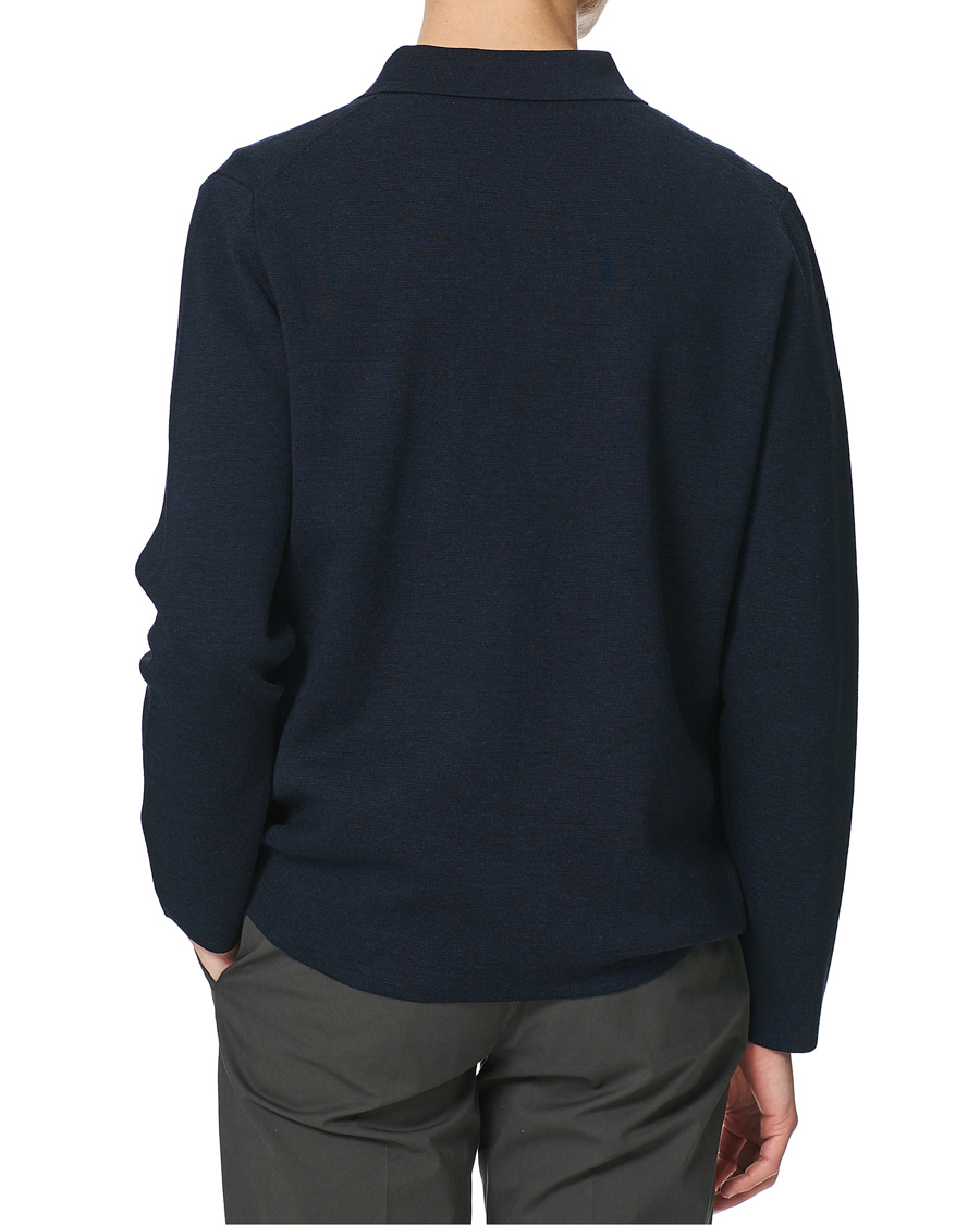 Herre | Gensere | Morris Heritage | Knitted Shirt Jacket Navy