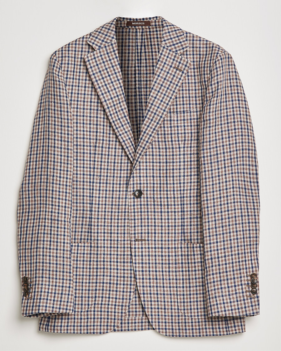 Herre | Dressjakker | Morris Heritage | Mike Patch Pocket Checked Blazer Brown