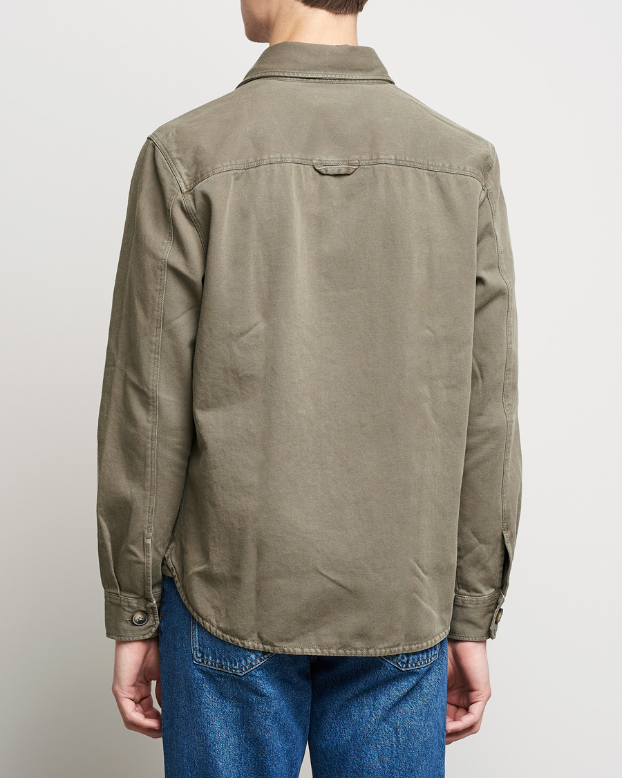 Herre | Skjorter | Morris | Sanford Light Cotton Overshirt Olive