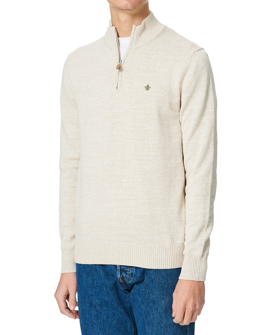 Herre |  | Morris | Randall Cotton Half Zip Ecru