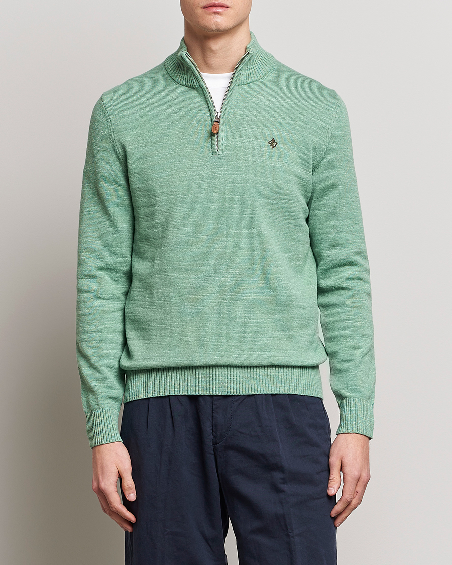 Herre | Gensere | Morris | Randall Cotton Half Zip Green