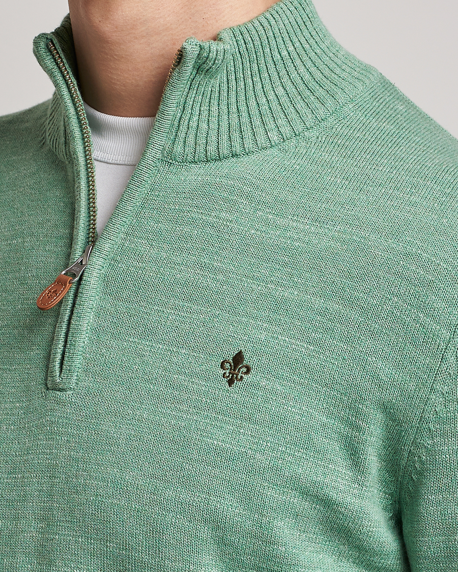 Herre | Gensere | Morris | Randall Cotton Half Zip Green