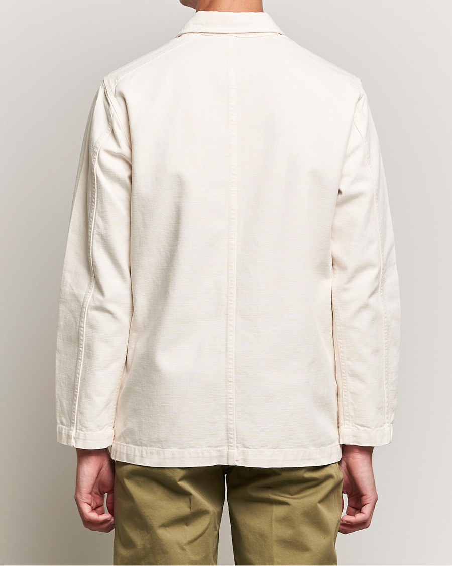 Herre | Jakker | Drake's | Kuroki Cotton Canvas Chore Jacket Ecru