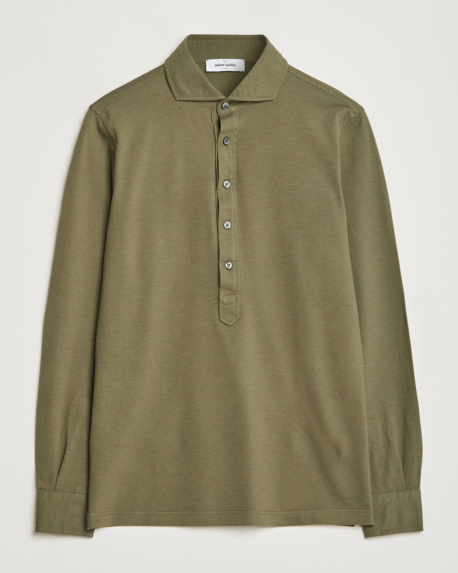 Herre | Skjorter | Gran Sasso | Popover Shirt Olive