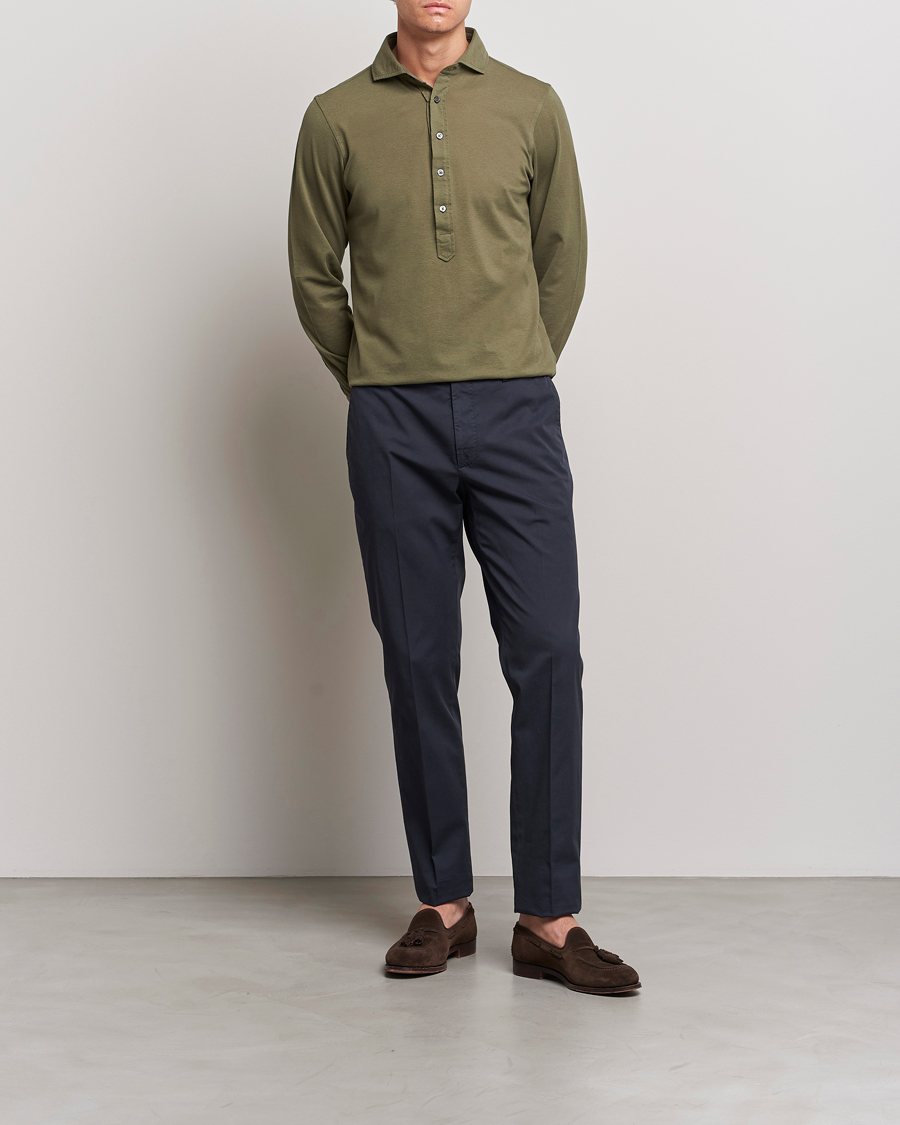 Herre | Skjorter | Gran Sasso | Popover Shirt Olive