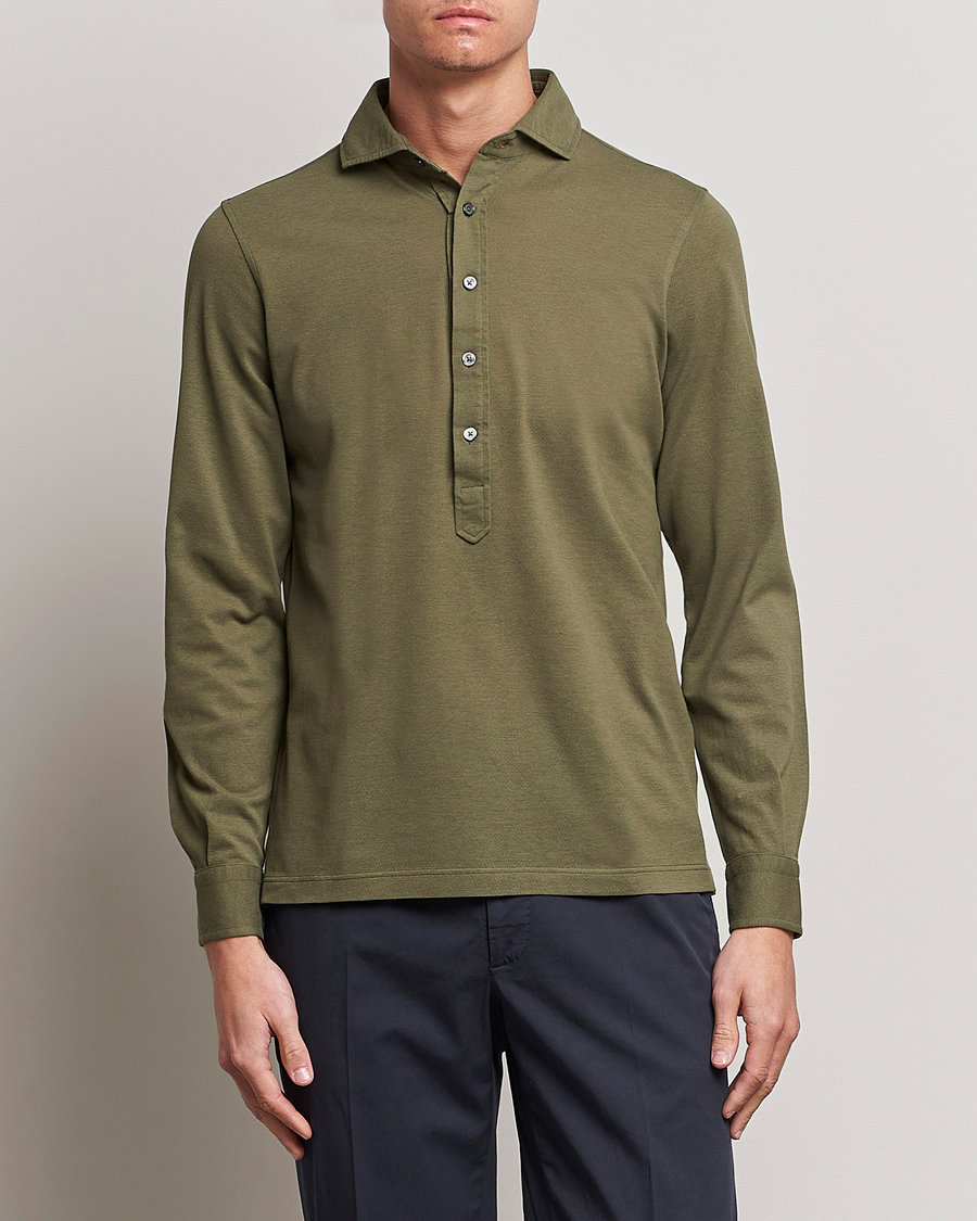 Herre | Skjorter | Gran Sasso | Popover Shirt Olive