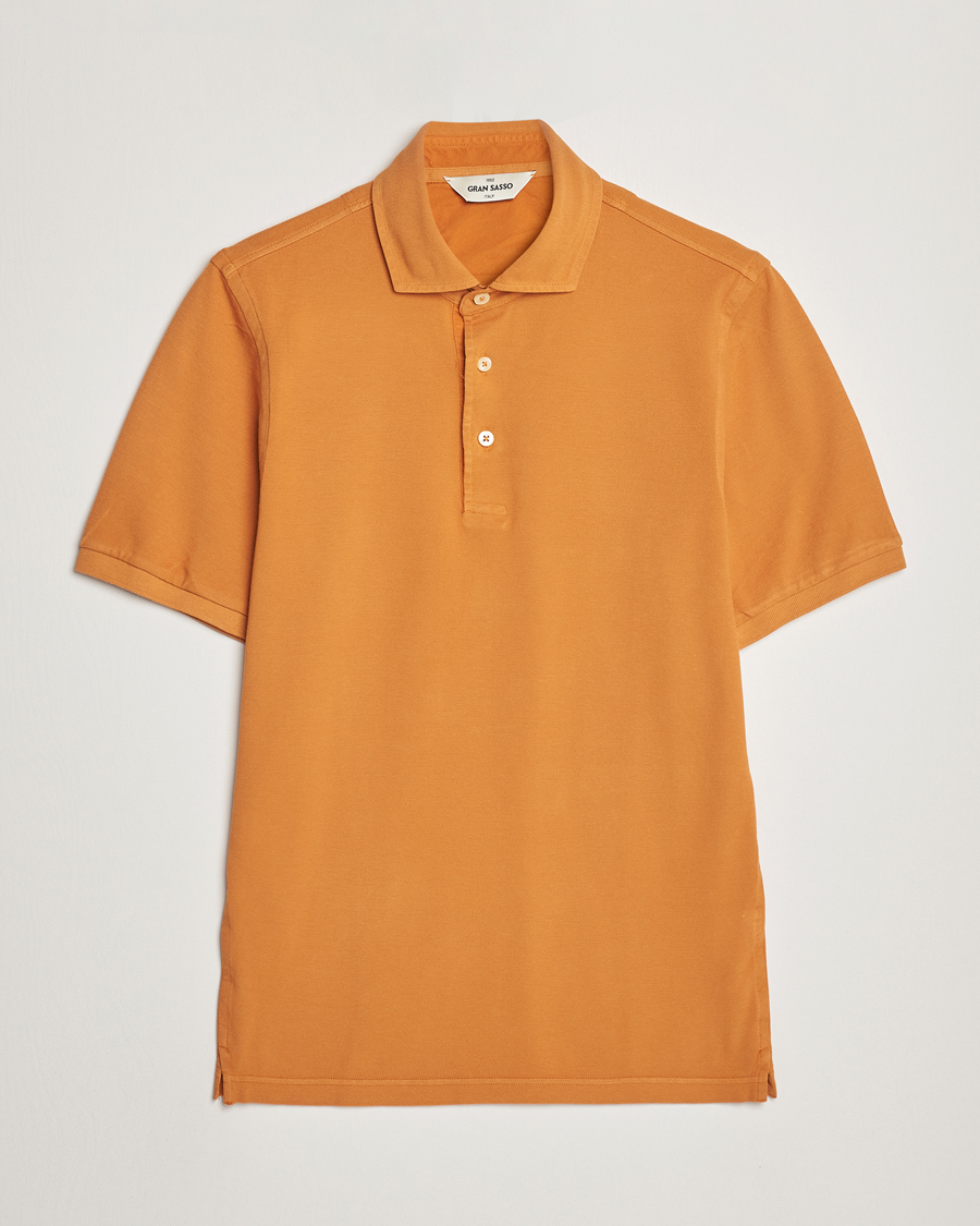 Herre | Pikéer | Gran Sasso | Washed Polo Orange