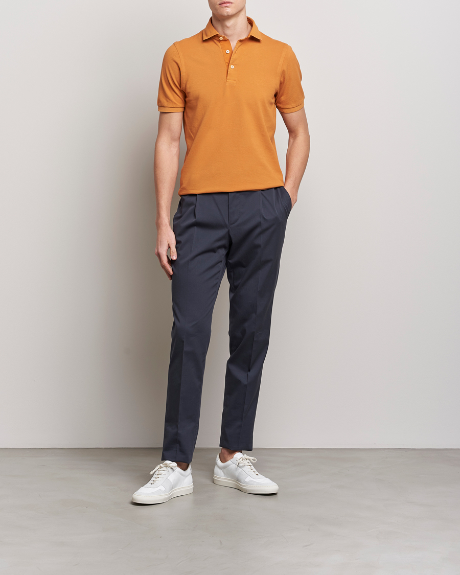 Herre | Pikéer | Gran Sasso | Washed Polo Orange