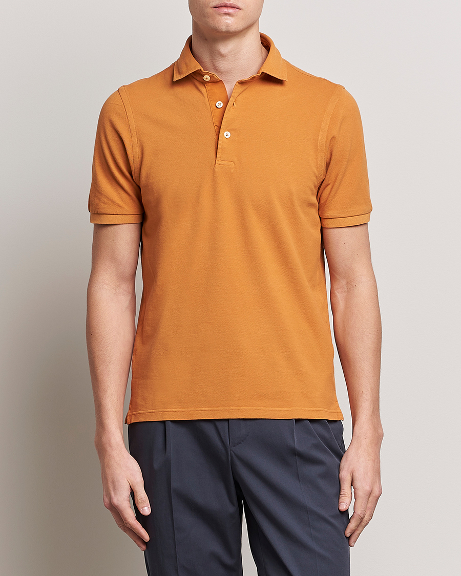 Herre | Pikéer | Gran Sasso | Washed Polo Orange
