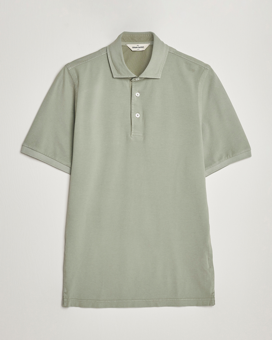 Herre | Pikéer | Gran Sasso | Washed Polo Green
