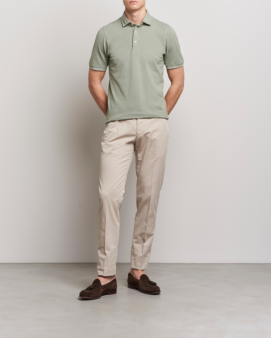 Herre | Pikéer | Gran Sasso | Washed Polo Green