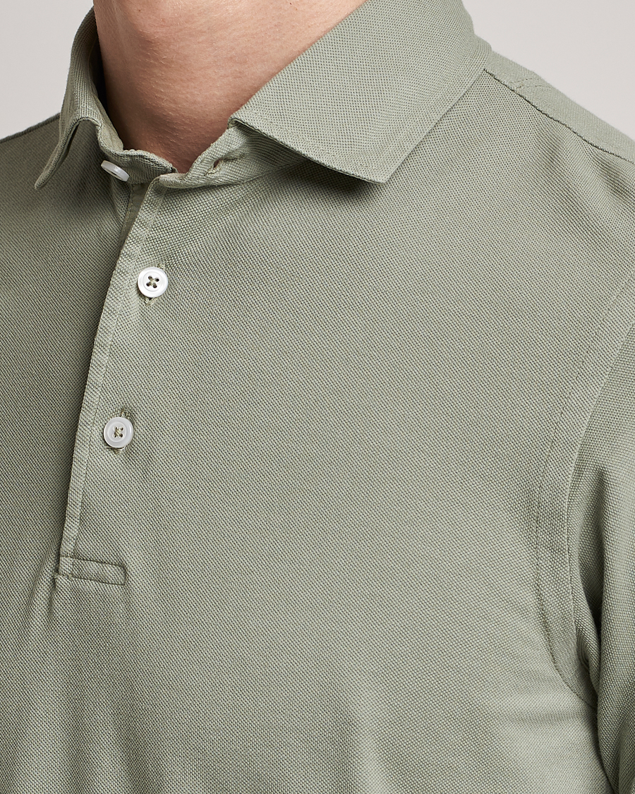 Herre | Pikéer | Gran Sasso | Washed Polo Green