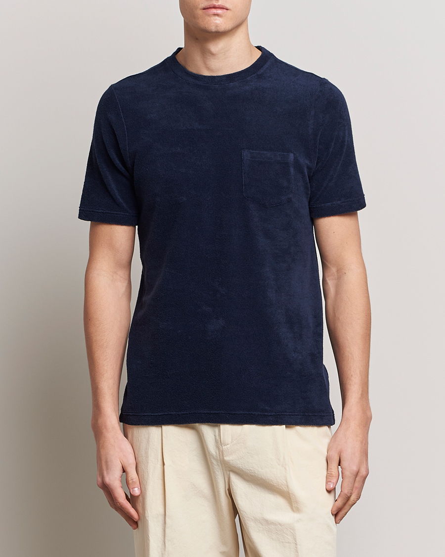 Herre |  | Gran Sasso | Cotton Terry Tee Navy