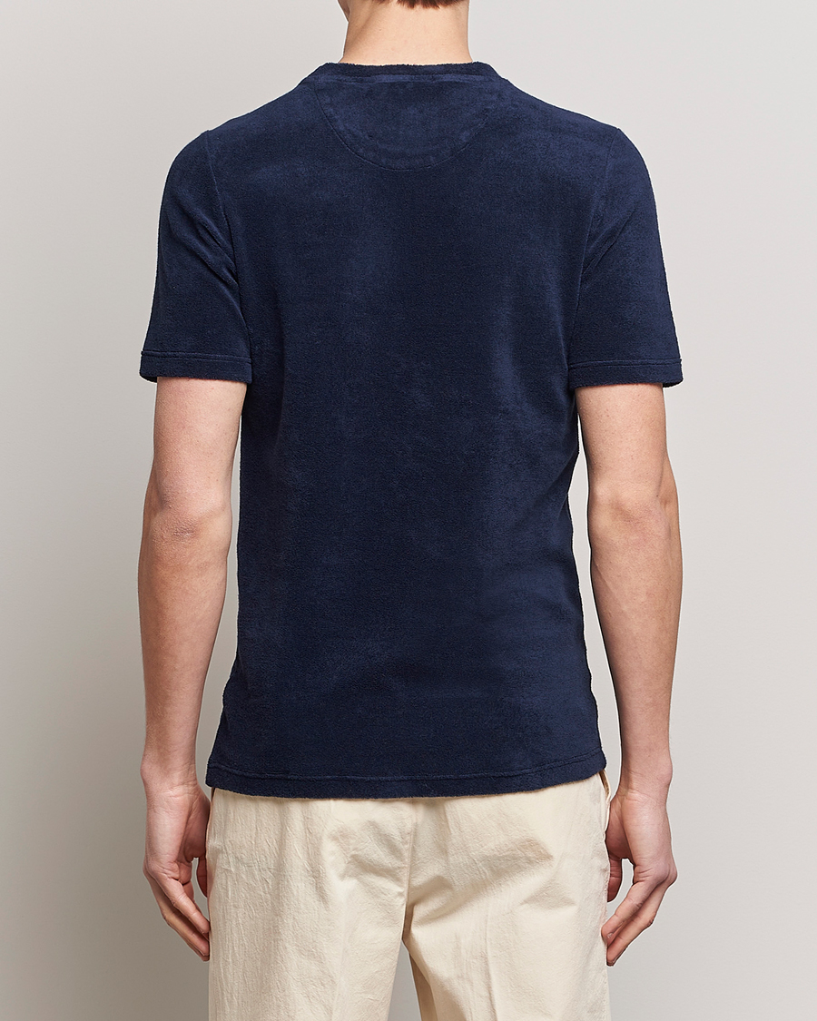Herre | T-Shirts | Gran Sasso | Cotton Terry Tee Navy