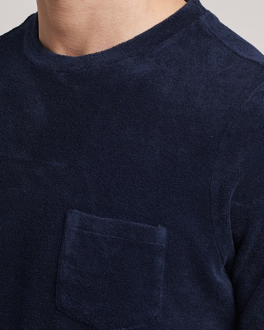 Herre | T-Shirts | Gran Sasso | Cotton Terry Tee Navy