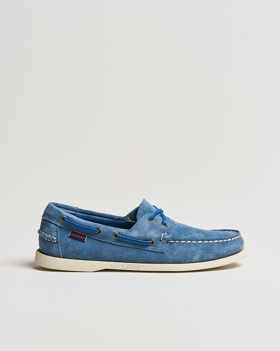 Herre | Sebago Docksides Suede Boat Shoe Indigo | Sebago | Docksides Suede Boat Shoe Indigo
