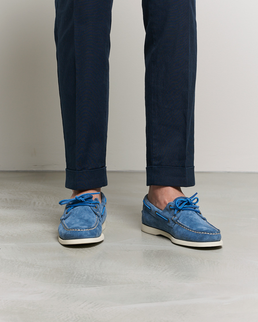 Herre | Sebago Docksides Suede Boat Shoe Indigo | Sebago | Docksides Suede Boat Shoe Indigo