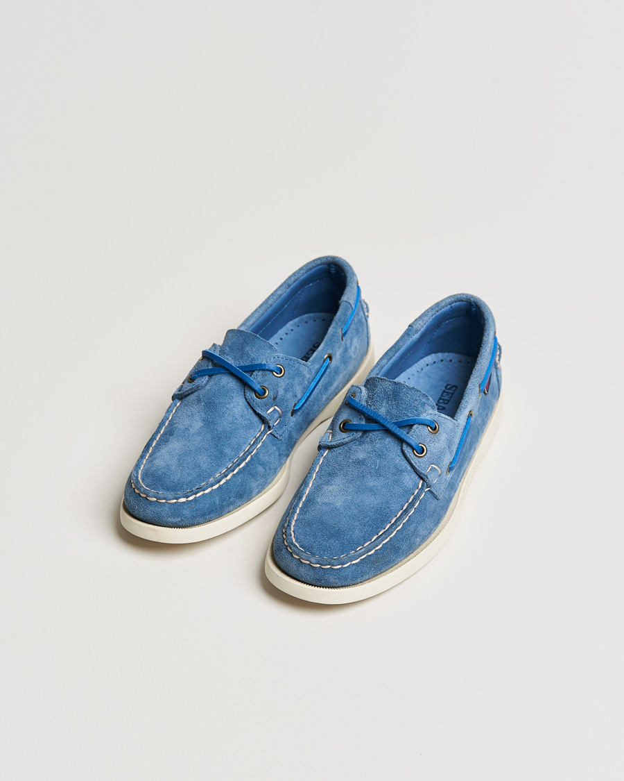 Herre | Sebago Docksides Suede Boat Shoe Indigo | Sebago | Docksides Suede Boat Shoe Indigo