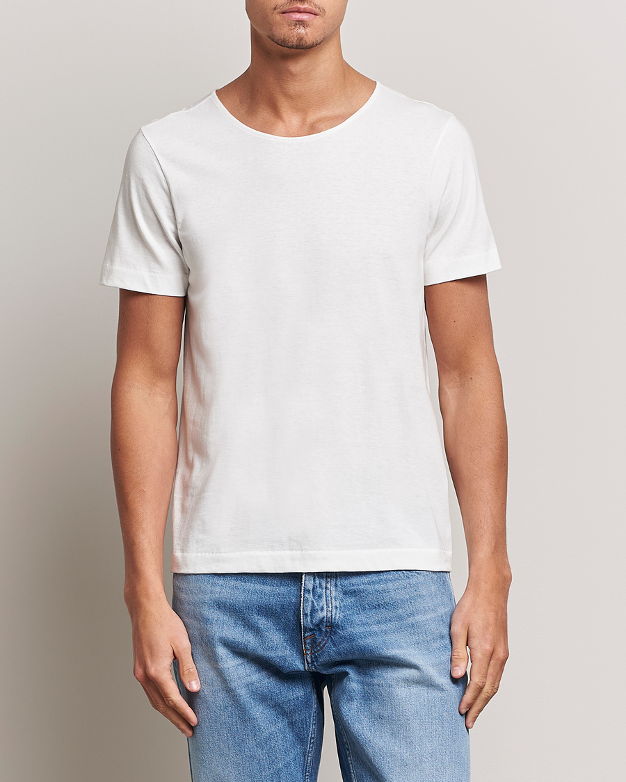 Herre | Wardrobe basics | Merz b. Schwanen | 1920s Loopwheeled T-Shirt White