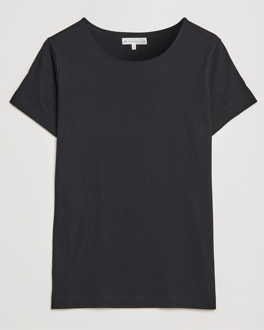 Herre | T-Shirts | Merz b. Schwanen | 1920s Loopwheeled T-Shirt Black