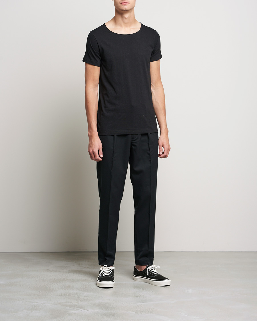 Herre | T-Shirts | Merz b. Schwanen | 1920s Loopwheeled T-Shirt Black