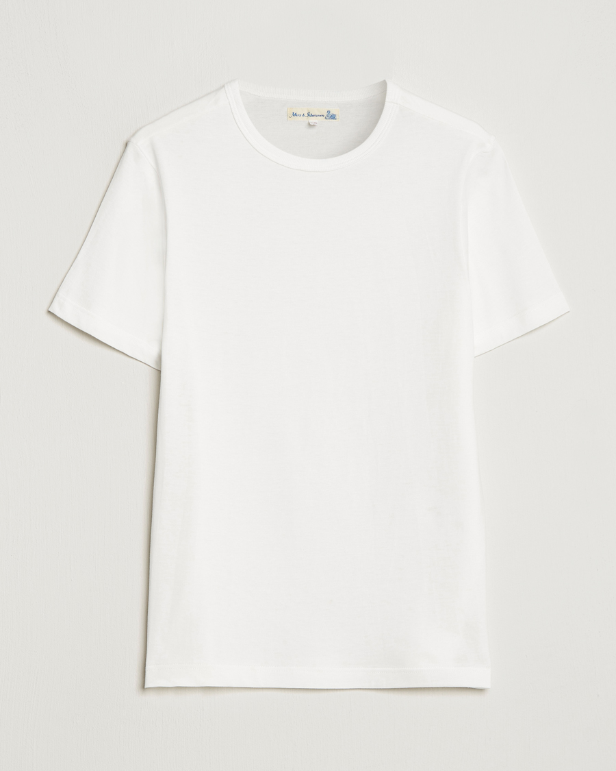 Herre | T-Shirts | Merz b. Schwanen | 1950s Classic Loopwheeled T-shirt White