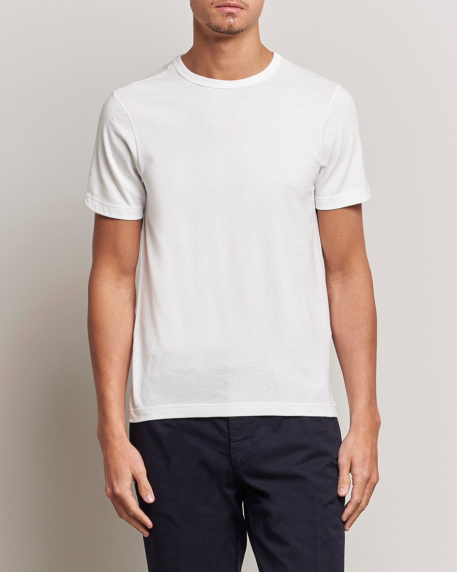 Herre | Kortermede t-shirts | Merz b. Schwanen | 1950s Classic Loopwheeled T-Shirt White
