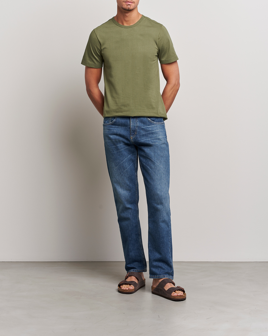 Herre | T-Shirts | Merz b. Schwanen | 1950s Classic Loopwheeled T-shirt Army