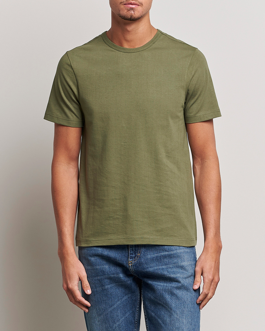 Herre | T-Shirts | Merz b. Schwanen | 1950s Classic Loopwheeled T-shirt Army