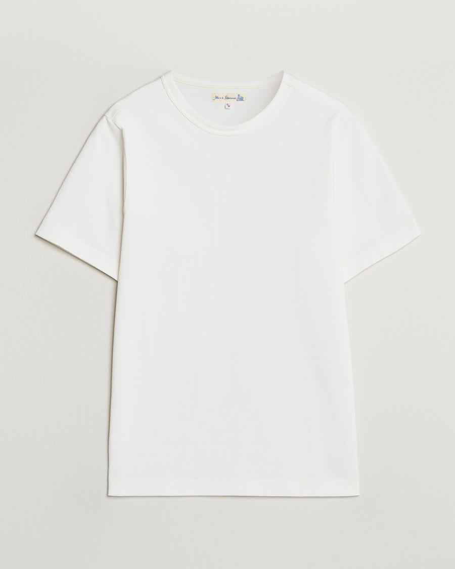 Herre |  | Merz b. Schwanen | Relaxed Loopwheeled Sturdy T-Shirt White