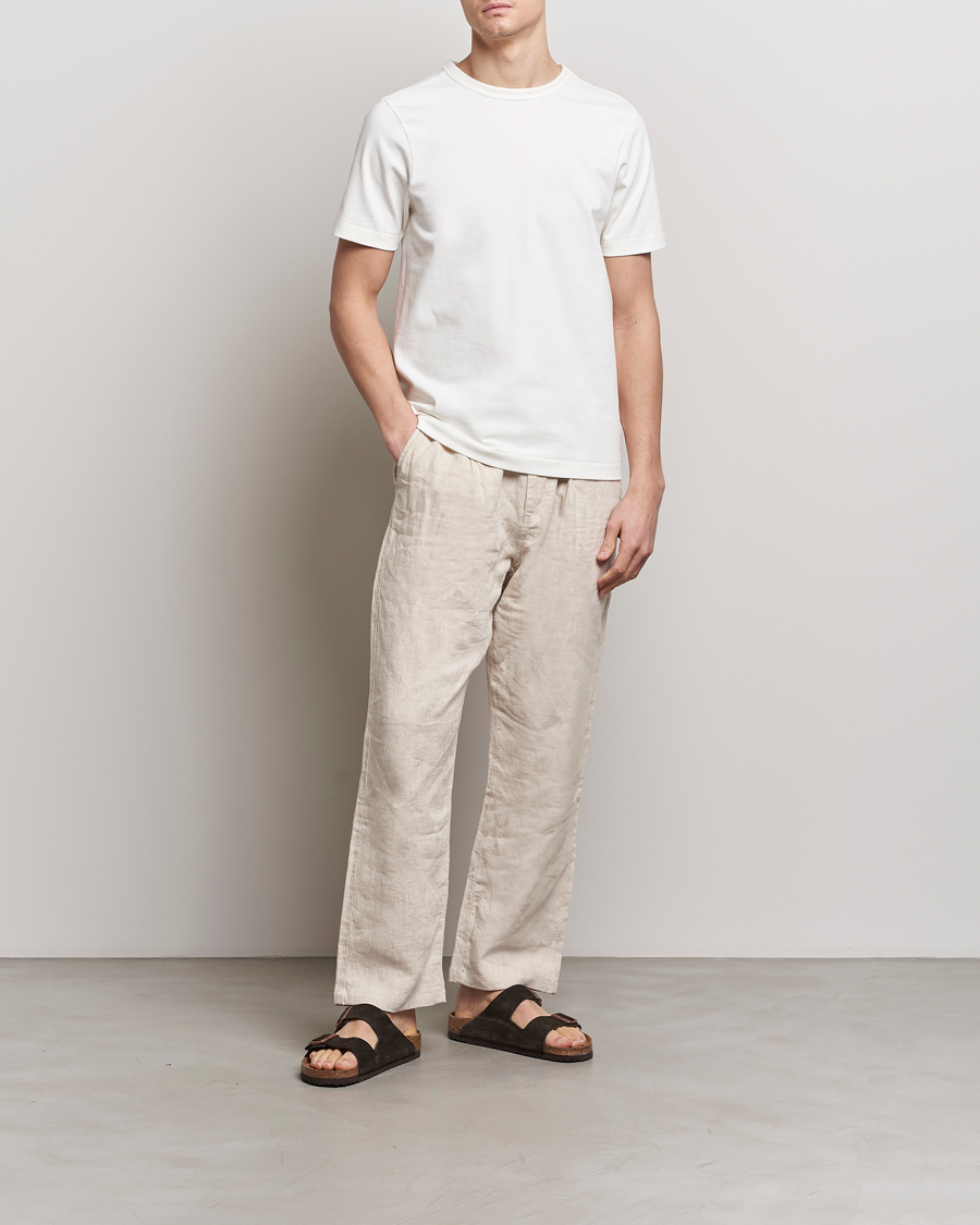 Herre | T-Shirts | Merz b. Schwanen | Relaxed Loopwheeled Sturdy T-Shirt White